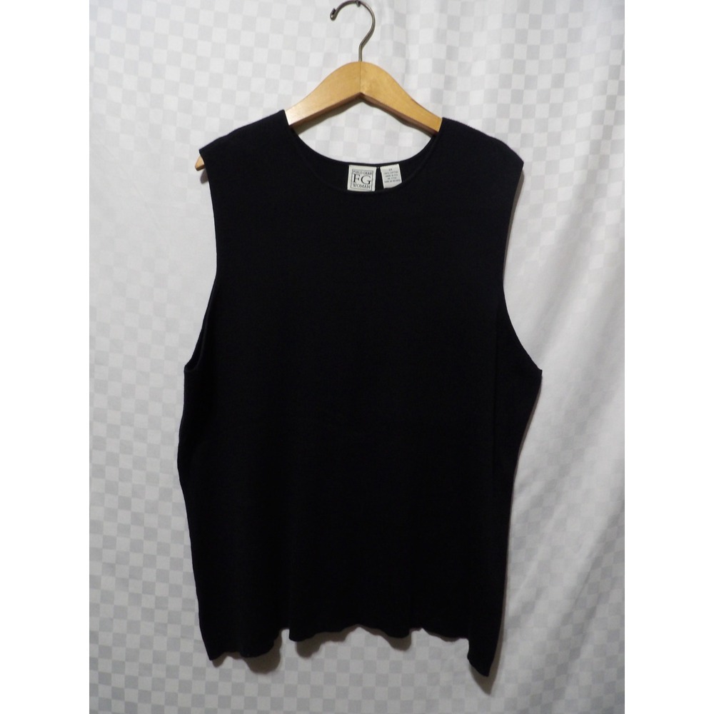 VINTAGE Field Gear Woman Black Tank Top | 2X